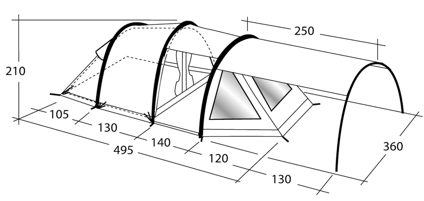 Outwell Tunnelzelt ROSWELL AIR 5A