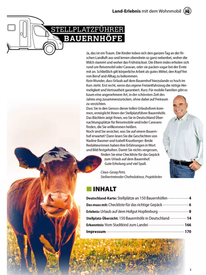 Reisemobil International Stellplatzführer BAUERNHÖFE mit Wohnmobil