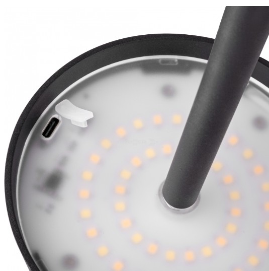  Akku-Tischlampe LUCIEN mit USB / braun