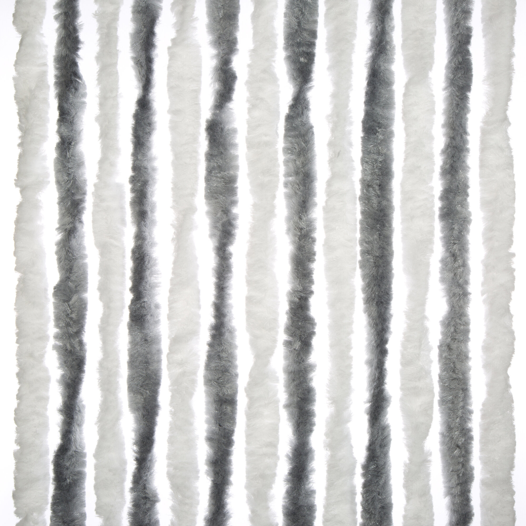 Brunner Flauschvorhang 56 cm breit, grau, weiss, 205 cm