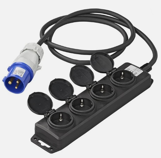 Pat CEE 4-fach Schuko Steckdosenleiste 1,5m