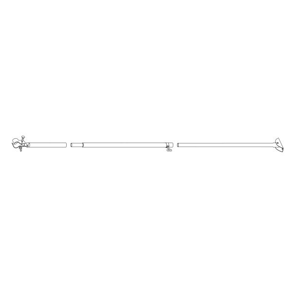Piper Orkan-Stütze mit Bügelfuss Stahl ø22mm / 125-205cm