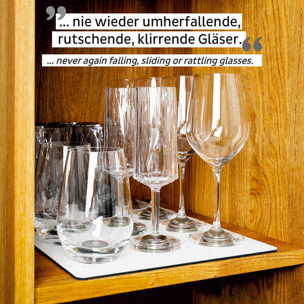 Silwy Metall-Nano-Gel-Matte mit Ledercoating 40x27cm weiss