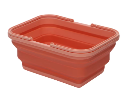 Campingfox Faltbarer Korb 10l / rosa mit Henkel