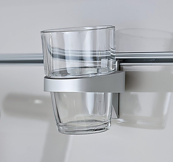  Alu-Glashalter zu Alu-Profilleiste