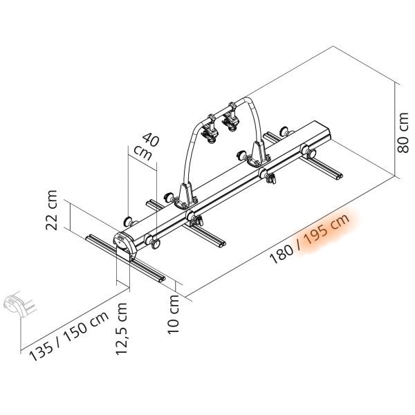 Thule Träger Heckgarage VeloSlide Standard 2 E-Bikes