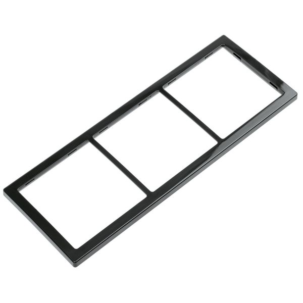 Inprojal Abdeckrahmen schwarz hochglänzend, 3-fach, SB-verpackt