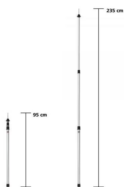Brunner Aufstellstangen-Set teleskopierbar 100-230cm 2er