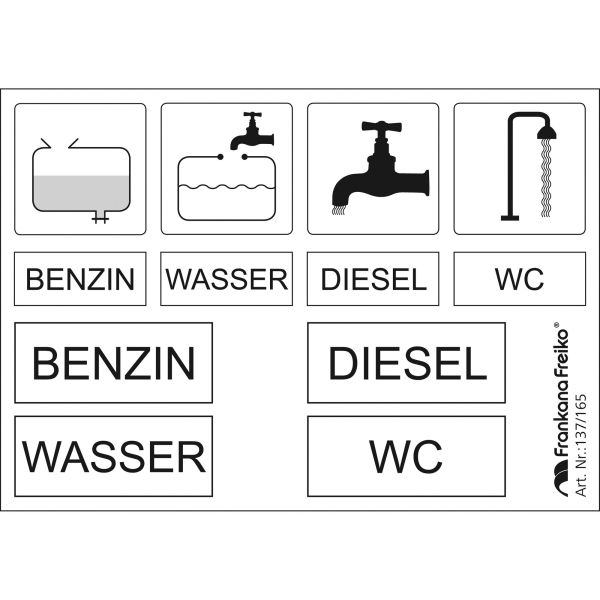Hinweisschilder-Set selbstklebend