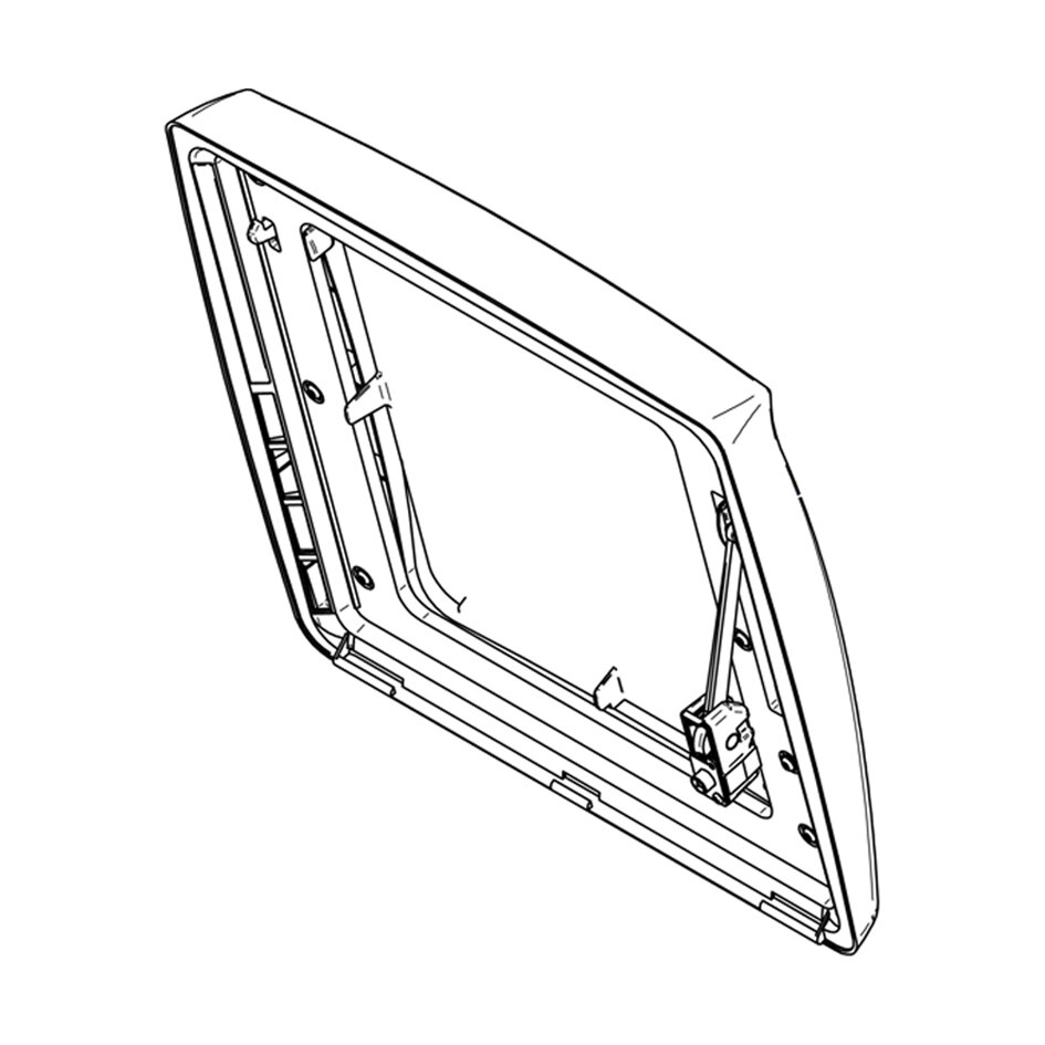 Thule Ersatzglas 40x40cm, für Omnivent, lichtdurchlässig