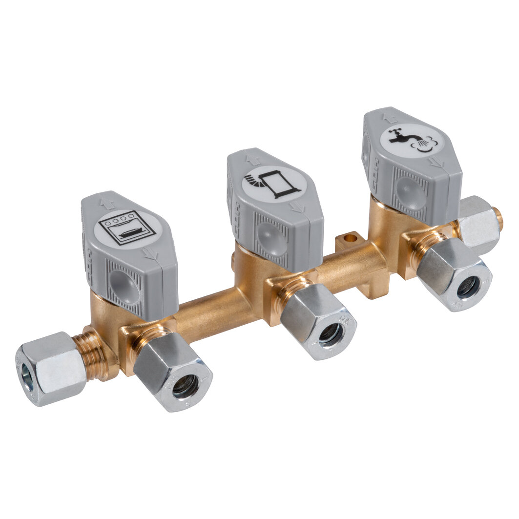 GOK Verteilerblock DSV-AB3, ø 8 mm, 3 Ausgänge