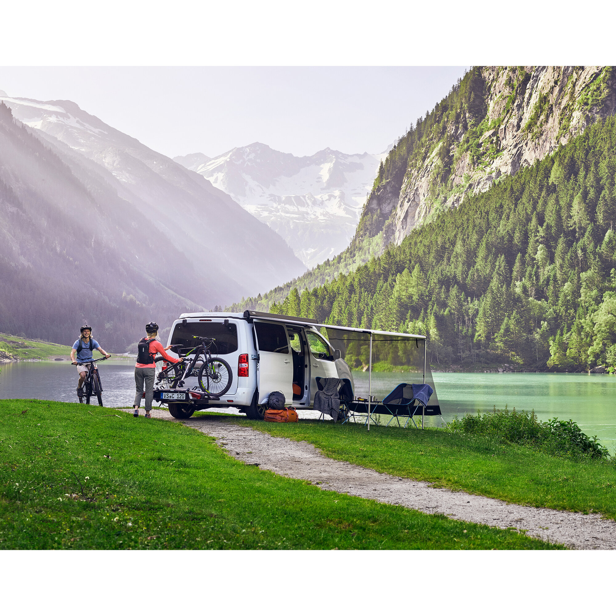 Thule Markise Thule 3200, 2,5 x 2,5 m, Gehäuse anthrazit, Mystic-Grau