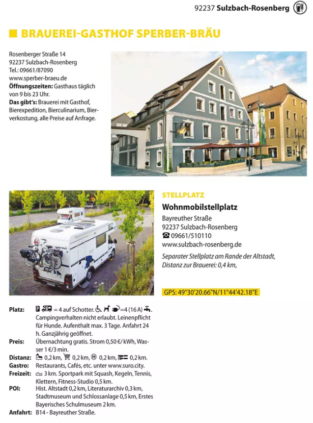 ReiseMobil Stellplatzführer BIER-ERLEBNIS mit Wohnmobil