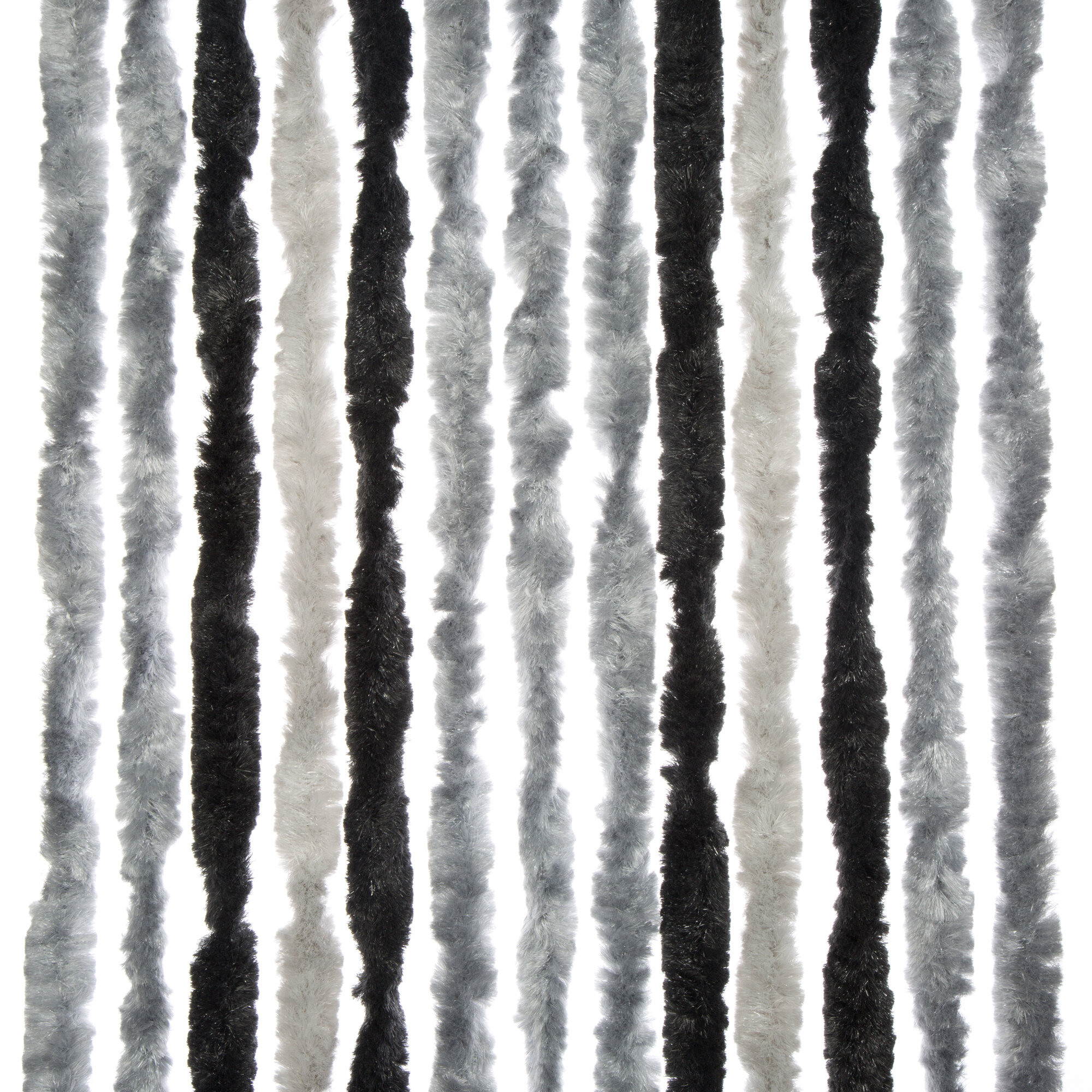 Brunner Flauschvorhang 100 cm breit, hellgrau, silber, anthrazit