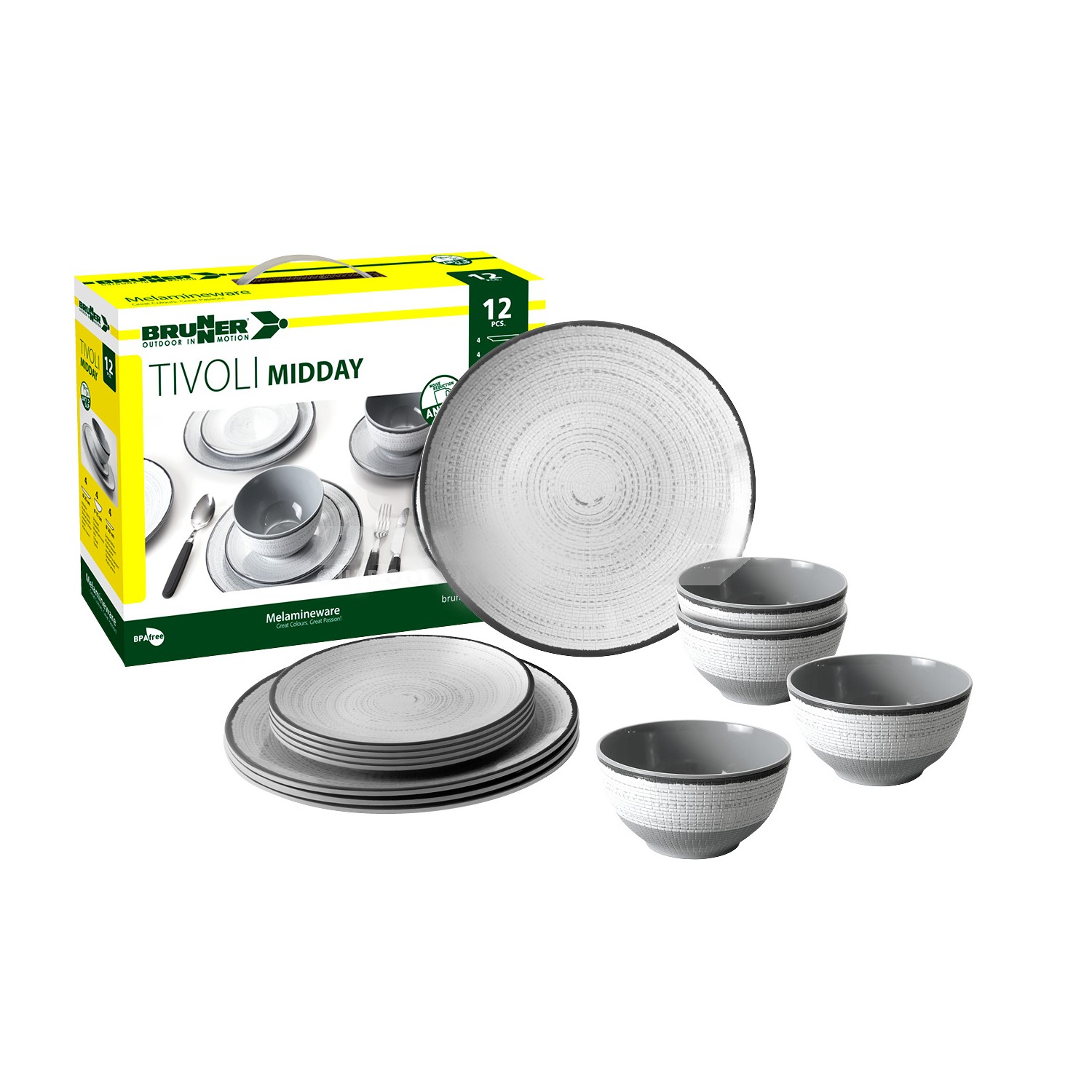 Brunner Geschirr-Set TIVOLI 16tlg. mit Antislip