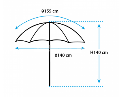 Brunner Sonnenschirm Beach PARSOL XL ø175cm