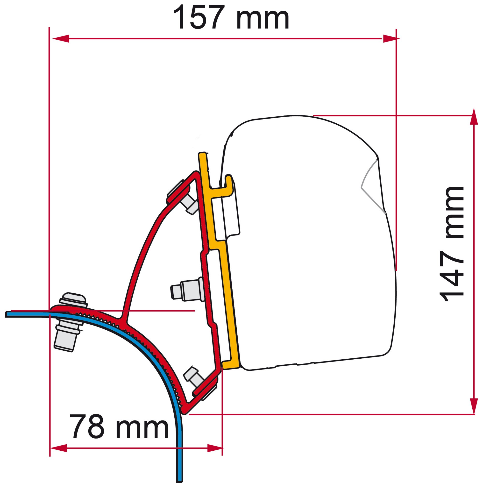 Fiamma Kit VW T5/T6 Aufstelldach Deep Black, für Markise F43