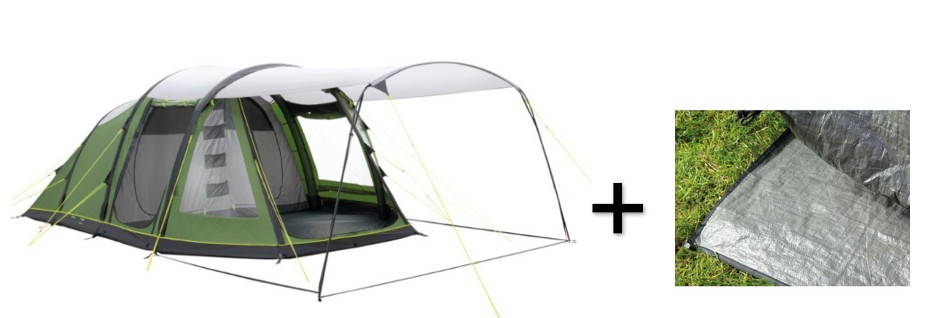 Outwell -Aktionspaket- Tunnelzelt ROSWELL AIR 5A + Zeltbodenschutz