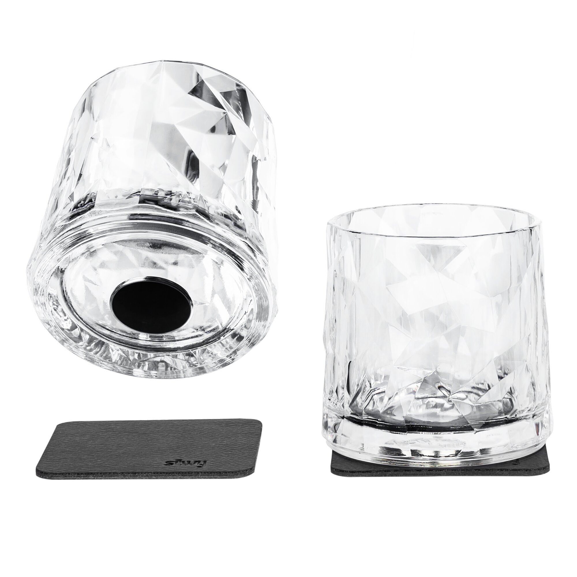 Silwy Magnet-Kunststoffgläser, Whisky, 250 ml, 2er-Set, klar