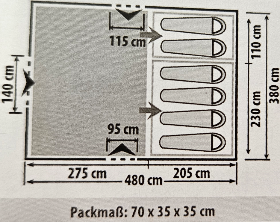 Berger Tunnelzelt SIERRA 6