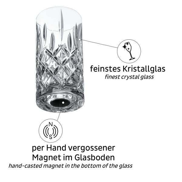 Silwy Magnet-Longdrinkglas Kristall 300ml / 4-Set
