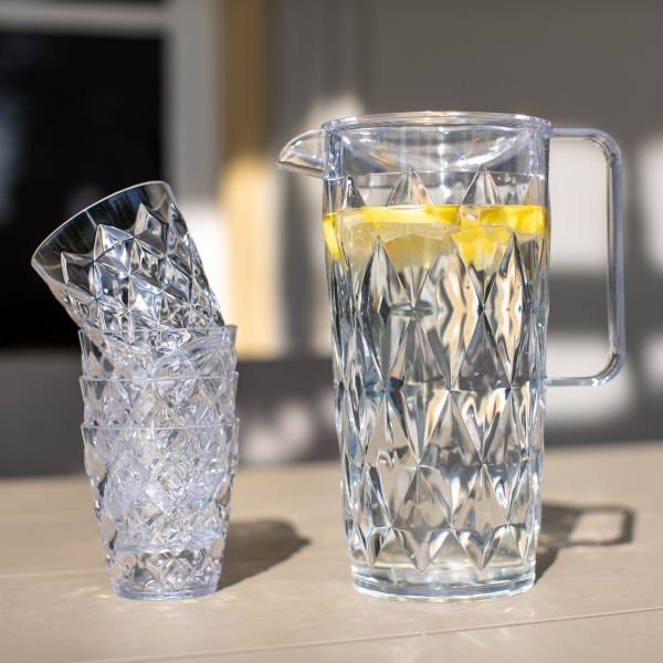 Koziol Karaffe CRYSTAL 1600ml / 4 Gläsern à 250ml