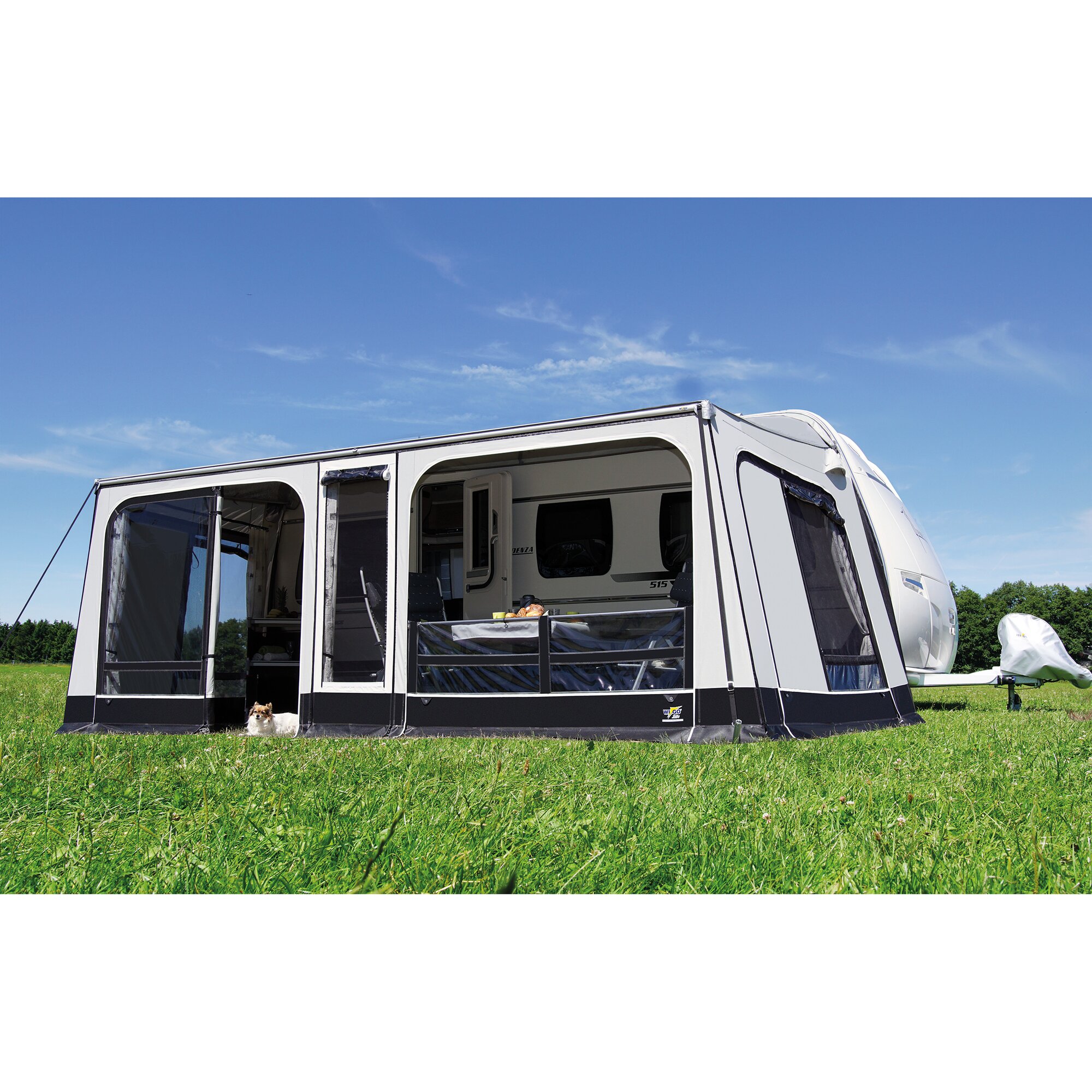 Wigo WIGO-Markisen-Set Rolli Plus Ambiente, Grösse 7b, Umlaufmass 894 - 929 cm, Auszu