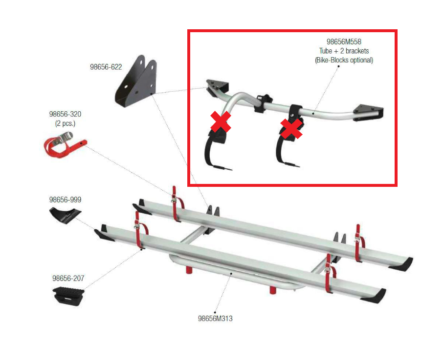 Fiamma Bike-Block Halter zu Carry Bike Garage