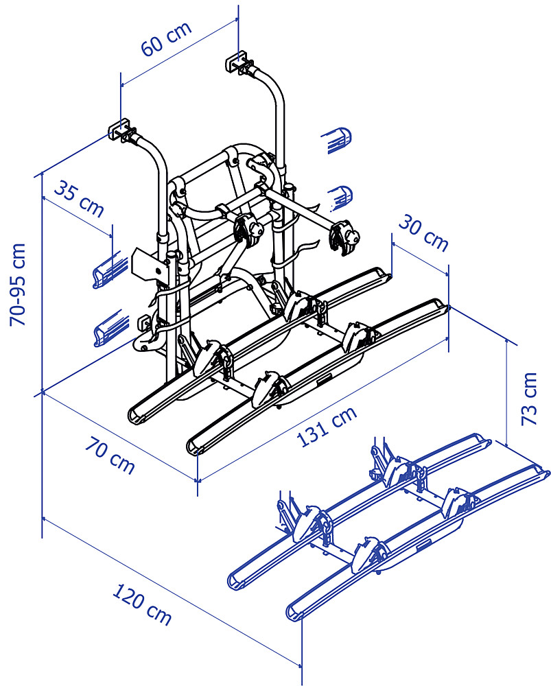 Thule Heckträger Lift V16 Motor / 2 Räder /  max. 3