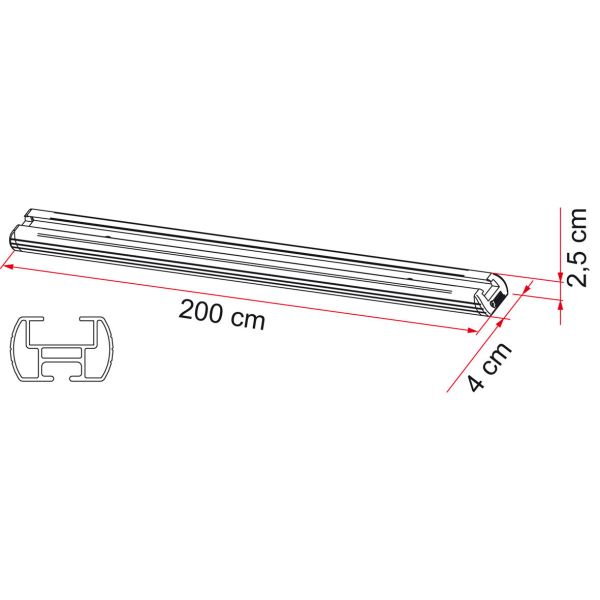 Fiamma Befestigungssystem Garage-Bars 200cm