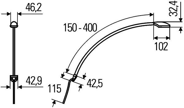 Hella LED-Leseleuchte 400mm 