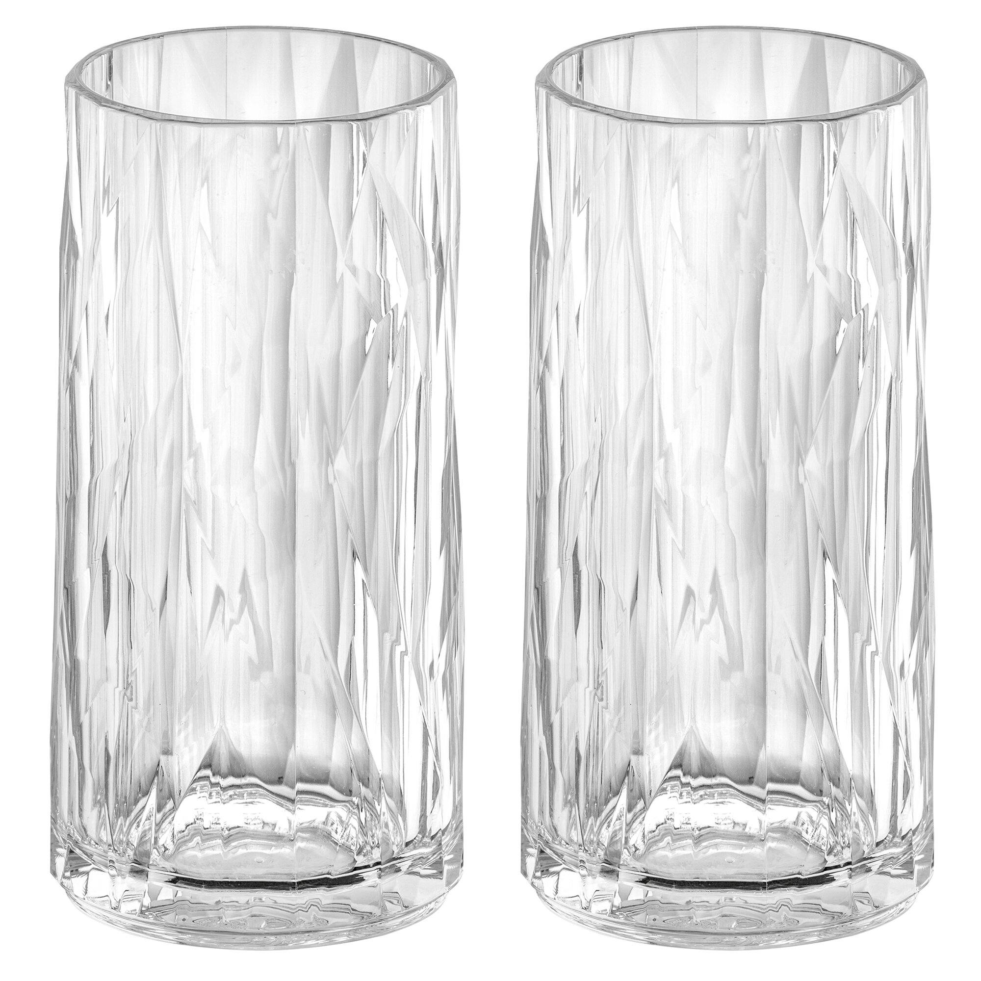 Koziol Trinkglas Superglas CLUB, Longdrink, 300 ml, 2er-Set, Club No. 8
