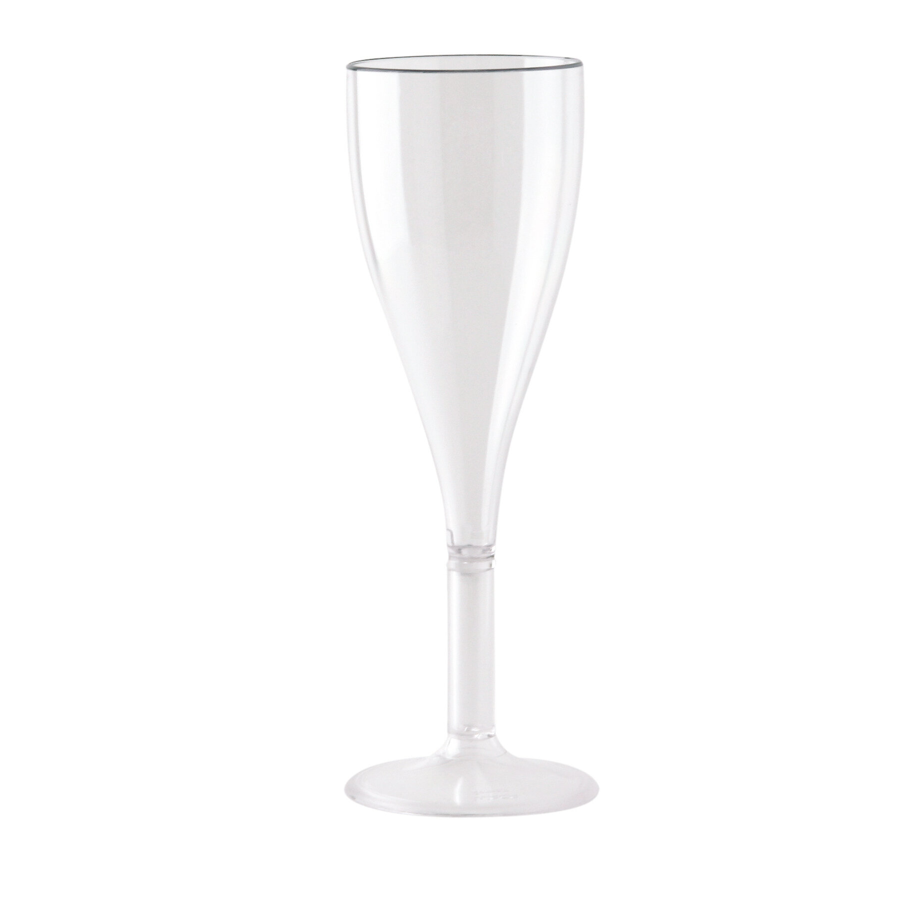 Waca Premium-Campinggläser aus PC/SAN – glasklar, Sektglas, 100 ml