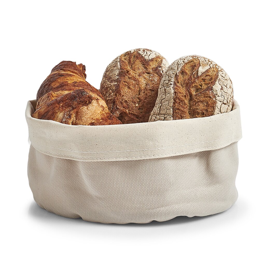 Zeller Brotbeutel rund, 20 cm beige