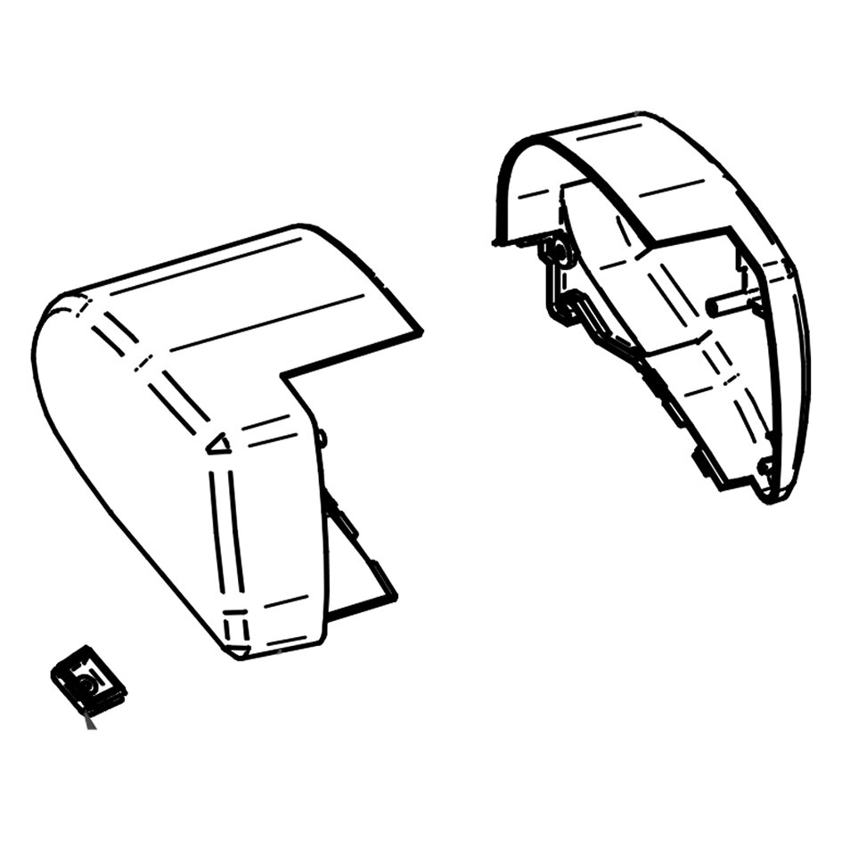 Thule Endkappen (Motor) TO 6300 weiss, Satz links und rechts