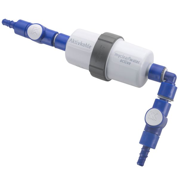 Reich Aktivkohlefilter Einbauset myclean®water active, Schlauch, 1 gerade + 1 gewinkel