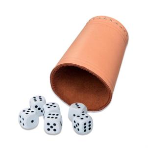  Würfelbecher Leder