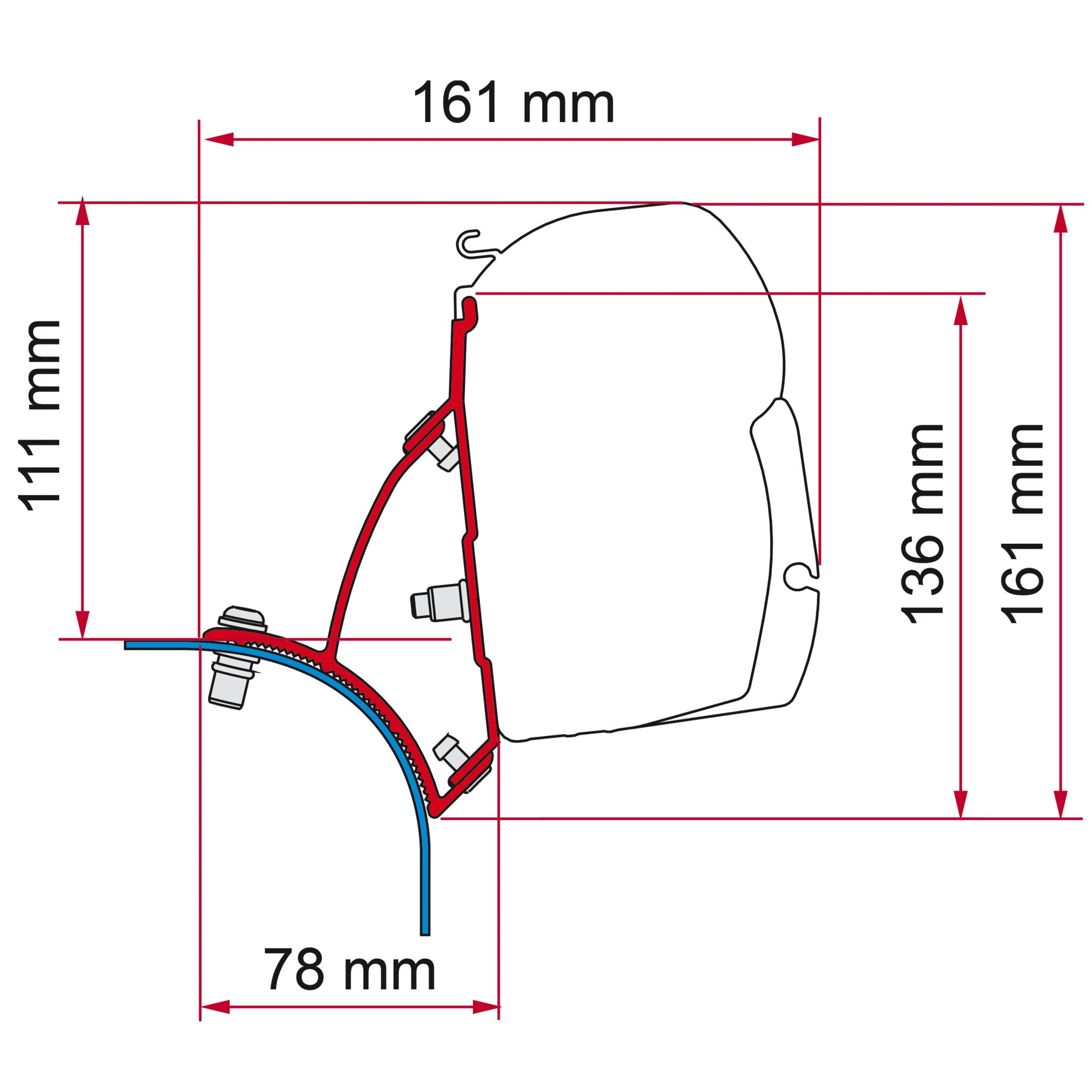Fiamma Kit VW T5/T6 Aufstelldach Deep Black für Markise F45