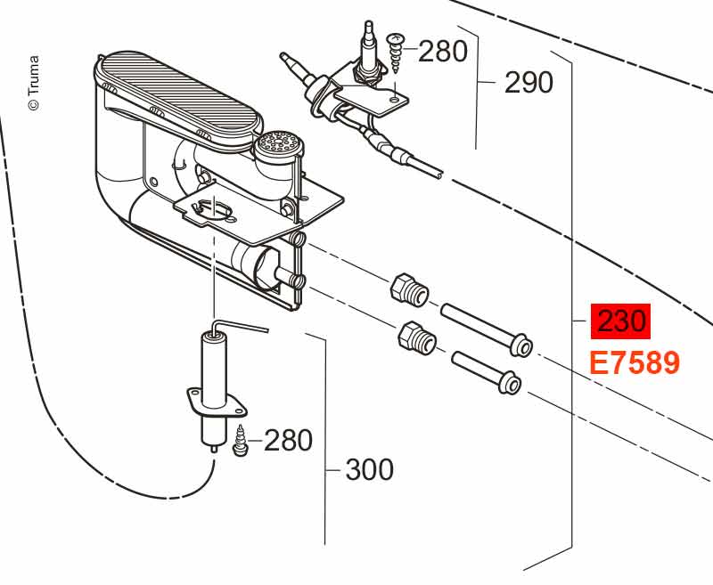 Truma Brennerset Trumatic S 3002 /S 3004, 30mbar