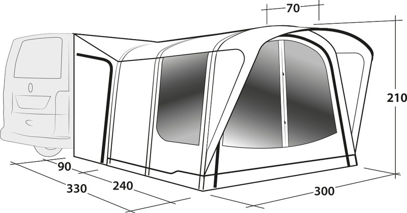 Outwell Busvorzelt NEWBURG 240 AIR freistehend