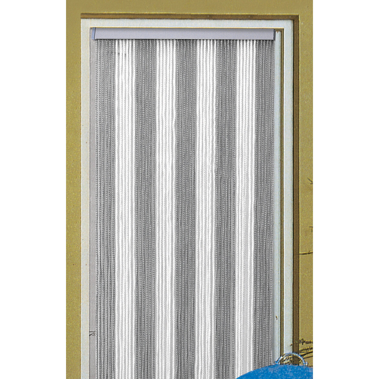 Arisol Kordelvorhang 100x220cm /  silber-weiss