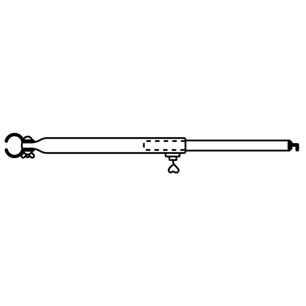 Piper Dachhaken-Stange 25 / 160-260 Stahl