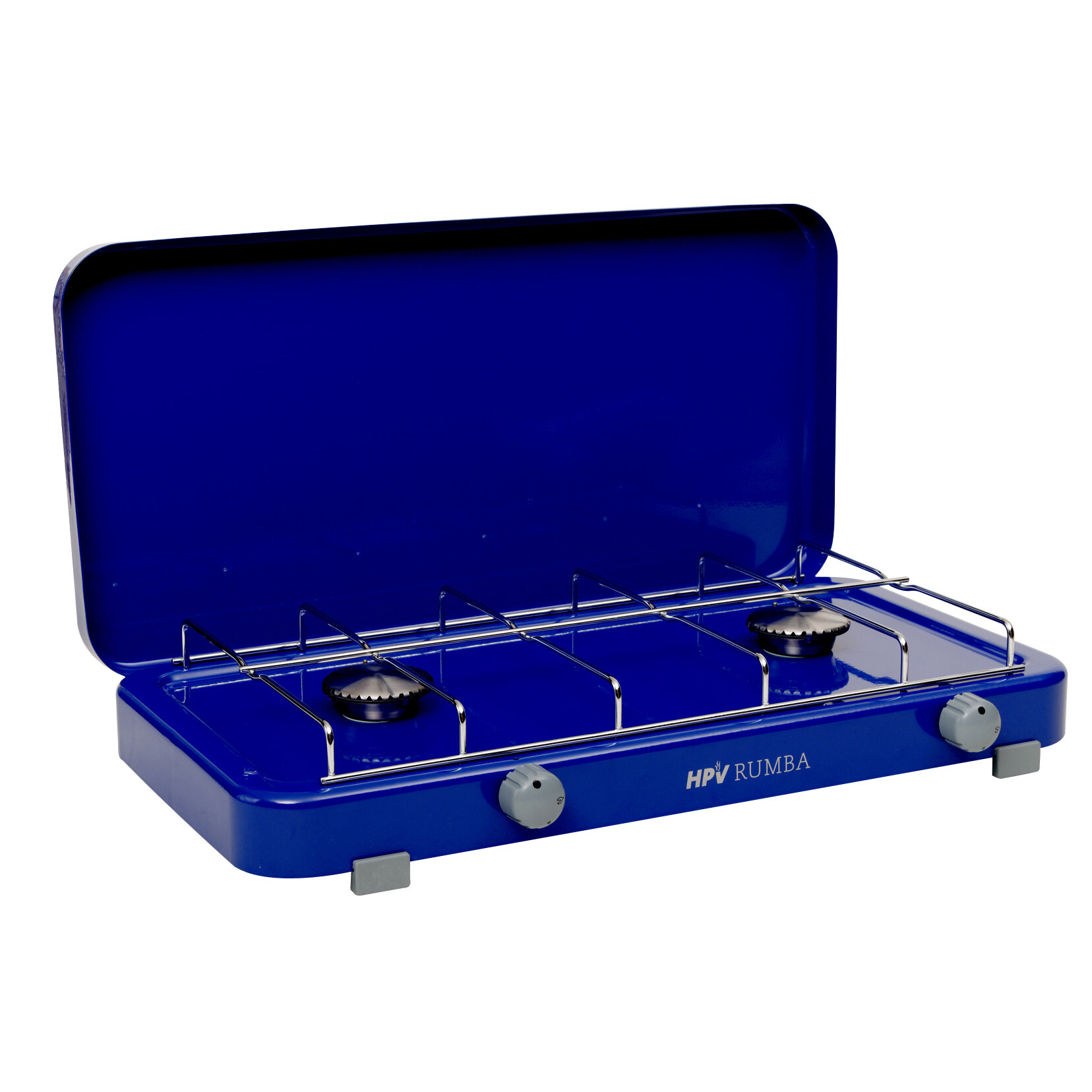 HPV Gaskocher 2-Flamm, Rumba, blau, 30mbar