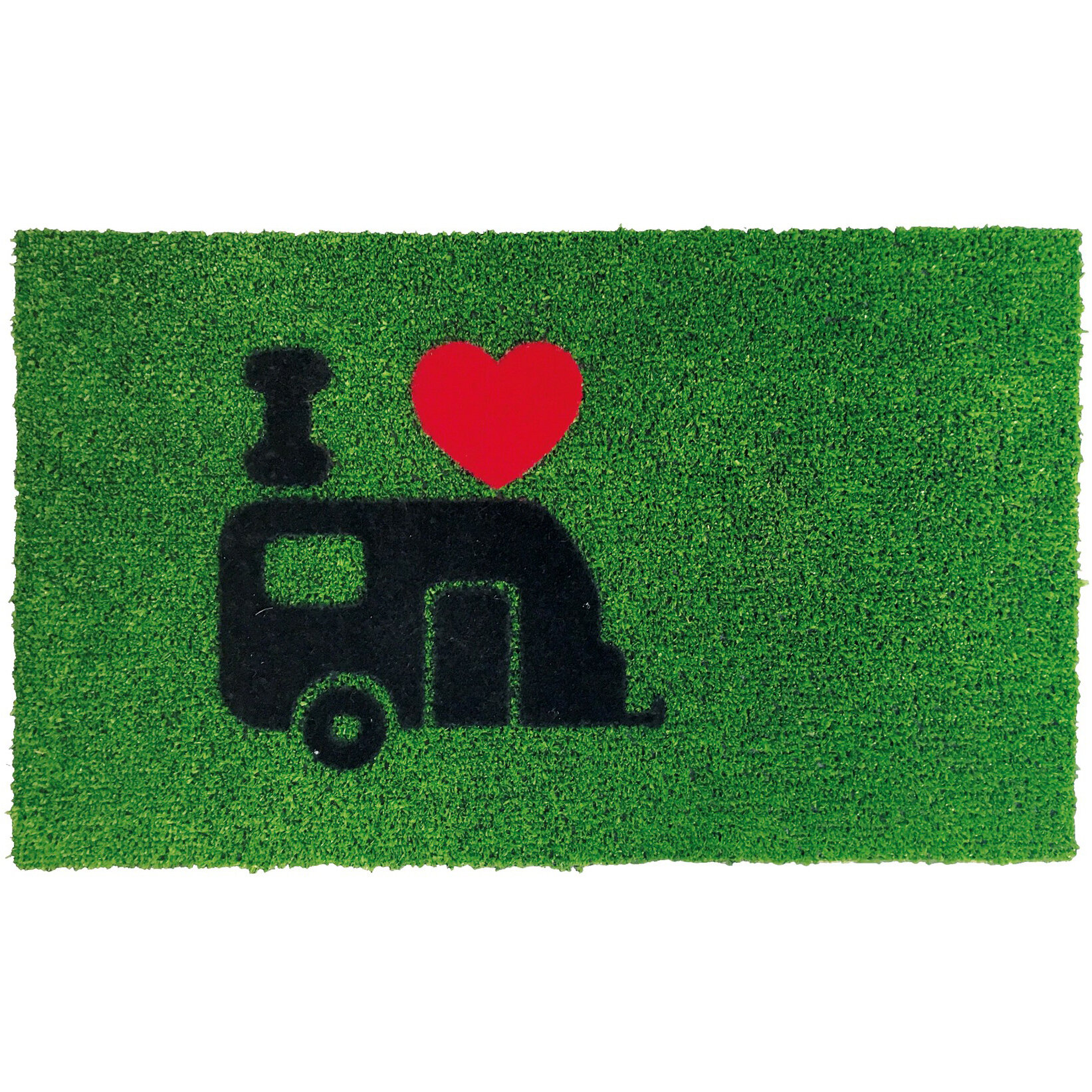Fussmatte GREEN FLOCK 40x60cm, grün, PP/Gummi