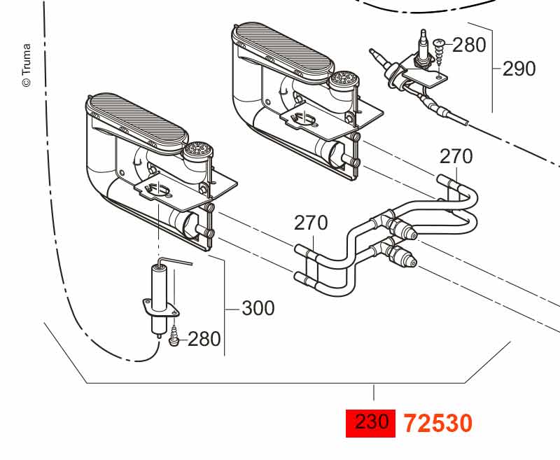 Truma Brennerset Trumatic S 5002, 30mbar / Truma S 5004