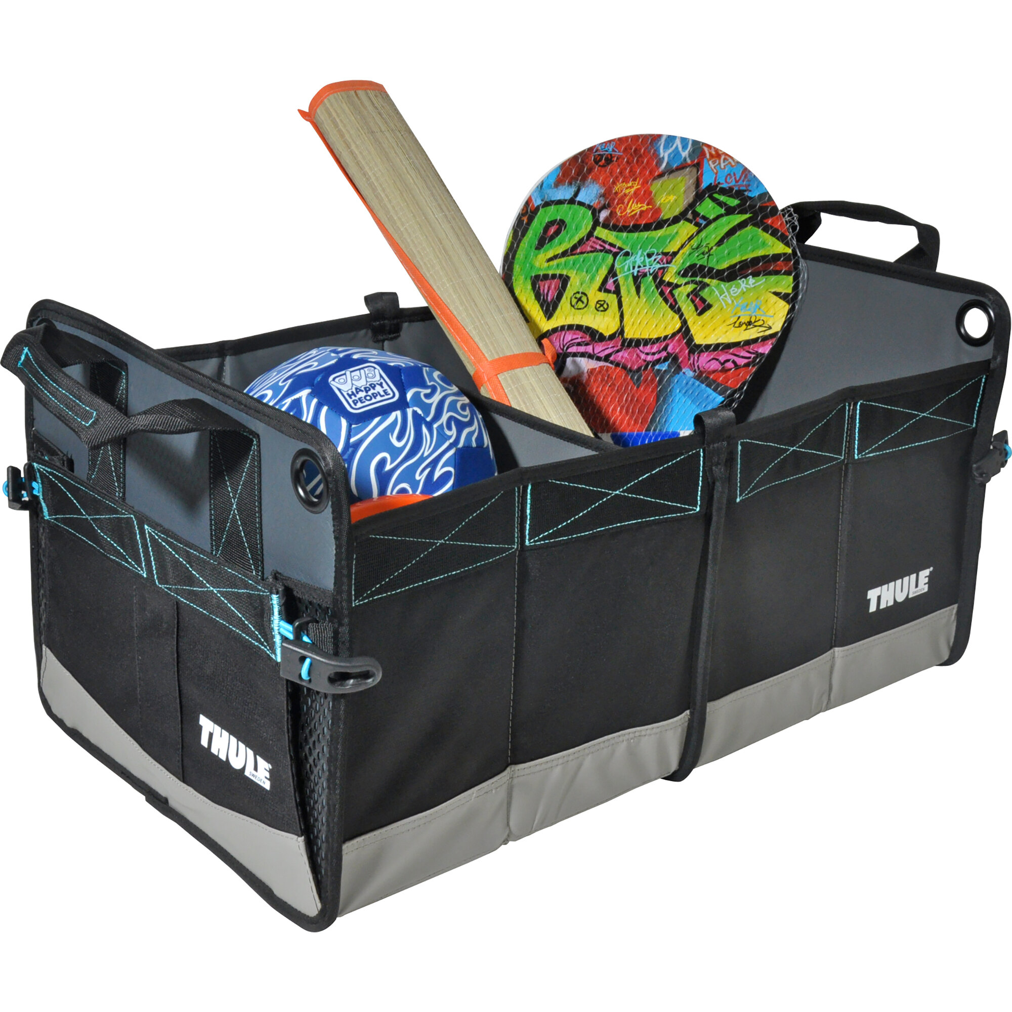 Thule Aufbewahrungsbox L, 61x46x30cm, water resistant, schwarz/türkis