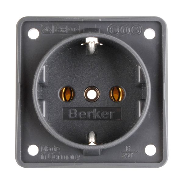 Berker Steckdose Schuko anthrazit