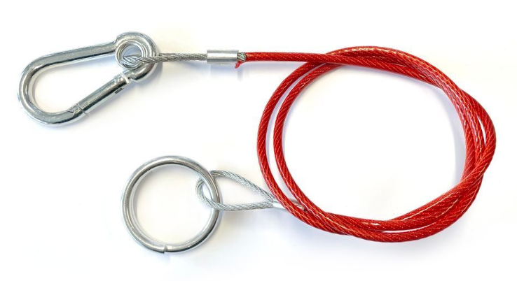 Abreissseil 950mm mit Karabiner + Ring ø45mm