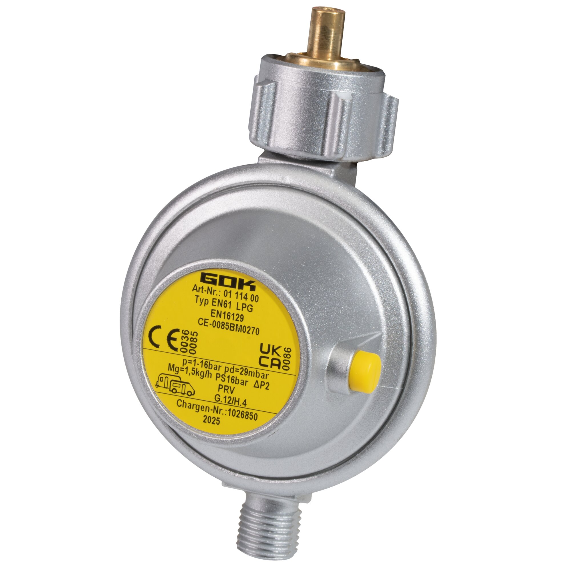 GOK Gasregler EN61 1,5kg/h 29mbar