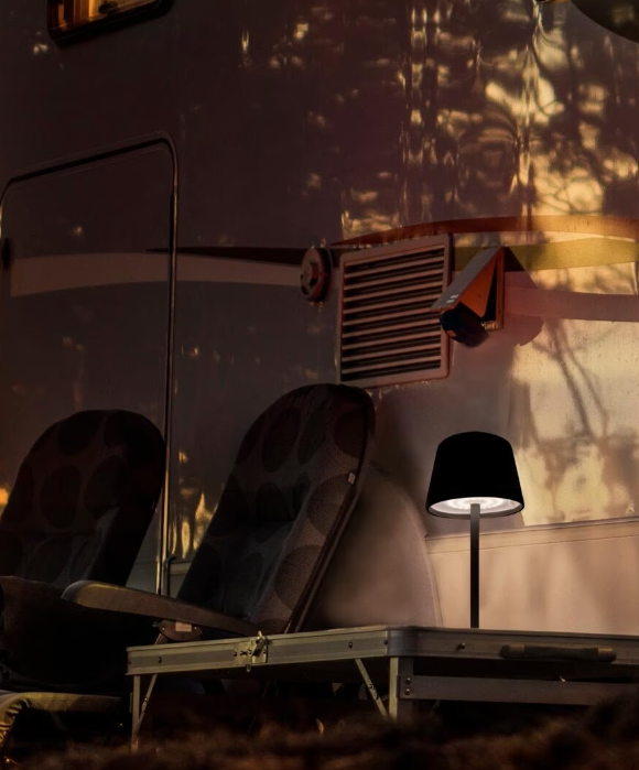  Akku-Tischlampe LUCIEN mit USB / braun